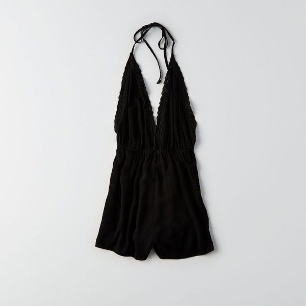 Don’t Ask Why Black Halter Romper